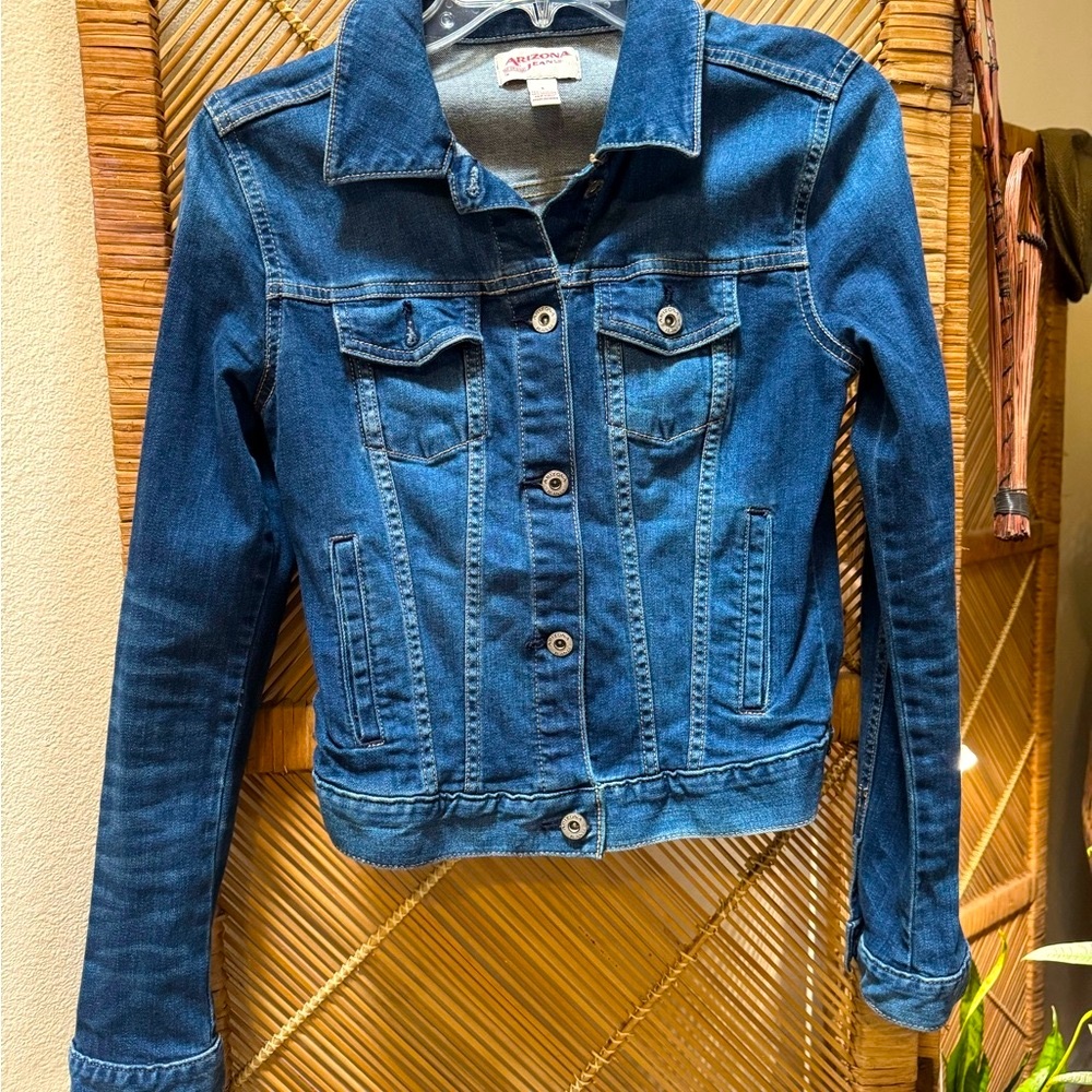 Vintage Arizona Jean Company Blue Jean Jacket Cropped Timeless